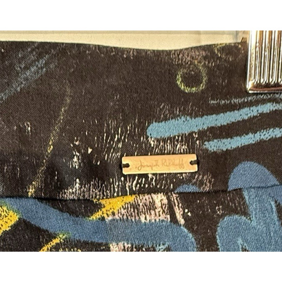 Joseph Ribkoff SIZE 8 Womens PullOn Pants 213696 Black-Multi Abstract Cropped - Picture 10 of 12